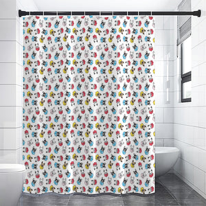 French Bulldog Reading Book Print Shower Curtain