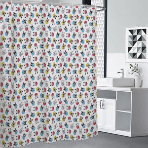 French Bulldog Reading Book Print Shower Curtain