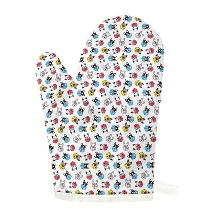 French Bulldog Reading Book Print Single Oven Mitt
