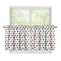 French Bulldog Reading Book Print Tier Curtains