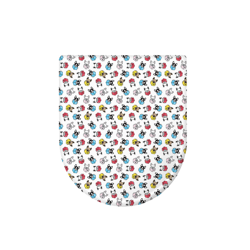French Bulldog Reading Book Print Toilet Lid Cover