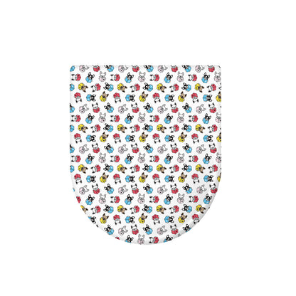 French Bulldog Reading Book Print Toilet Lid Cover