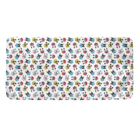 French Bulldog Reading Book Print Towel