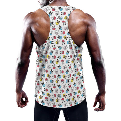 French Bulldog Reading Book Print Training Tank Top