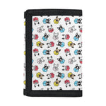 French Bulldog Reading Book Print Trifold Wallet