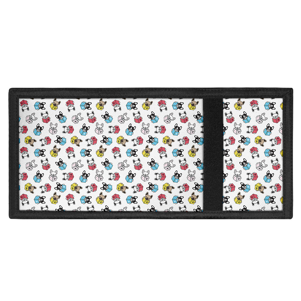 French Bulldog Reading Book Print Trifold Wallet