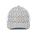 French Bulldog Reading Book Print White Mesh Trucker Hat