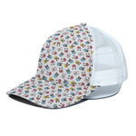 French Bulldog Reading Book Print White Mesh Trucker Cap