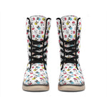 French Bulldog Reading Book Print Winter Boots