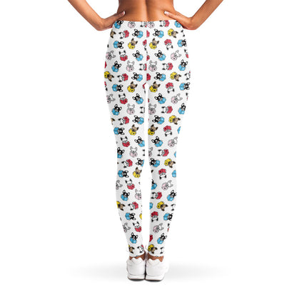 French Bulldog Reading Book Print Women's Leggings