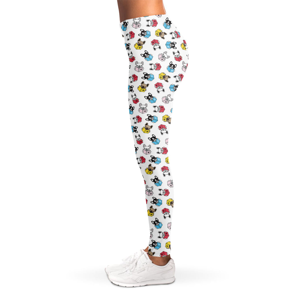 French Bulldog Reading Book Print Women's Leggings