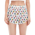French Bulldog Reading Book Print Women's Split Running Shorts