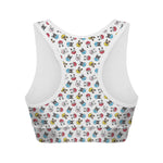 French Bulldog Reading Book Print Women's Sports Bra