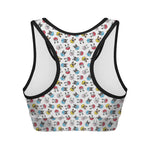 French Bulldog Reading Book Print Women's Sports Bra