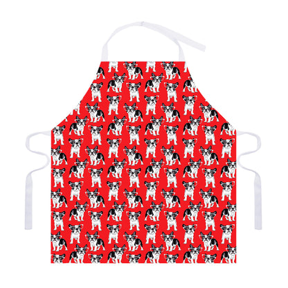 French Bulldog With Glasses Print Adjustable Apron