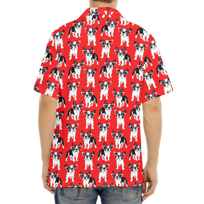 French Bulldog With Glasses Print Aloha Shirt