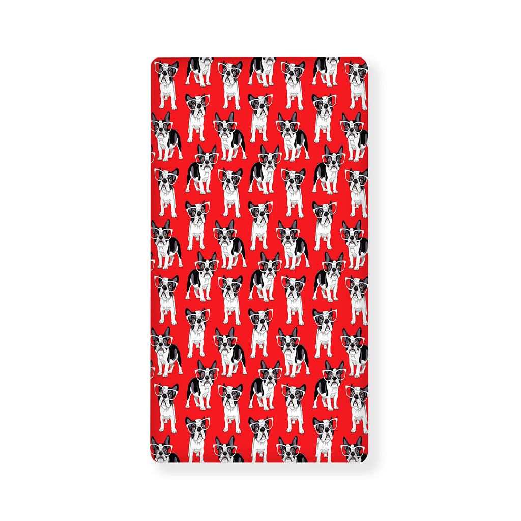 French Bulldog With Glasses Print Baby Crib Sheet