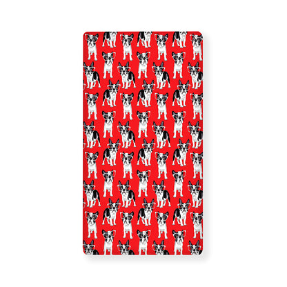French Bulldog With Glasses Print Baby Crib Sheet
