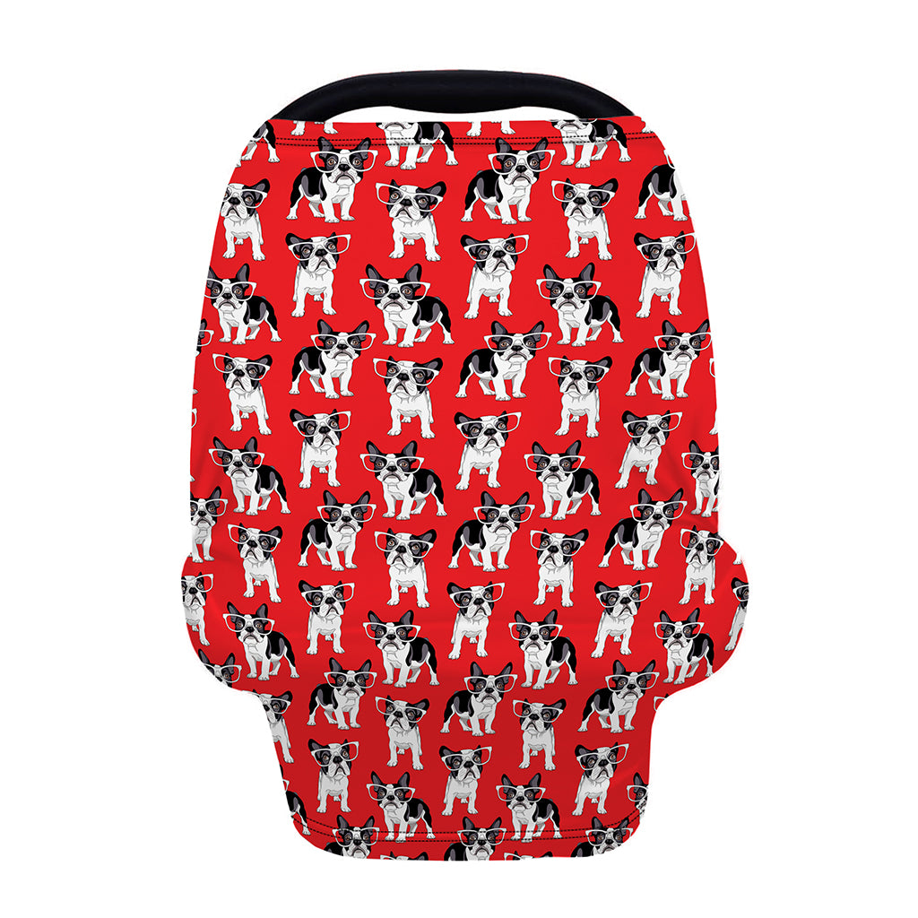 French Bulldog With Glasses Print Baby Seat Cover
