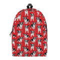 French Bulldog With Glasses Print School Backpack