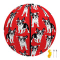 French Bulldog With Glasses Print Basketball
