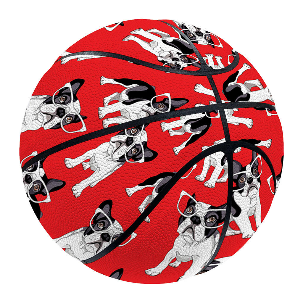 French Bulldog With Glasses Print Basketball