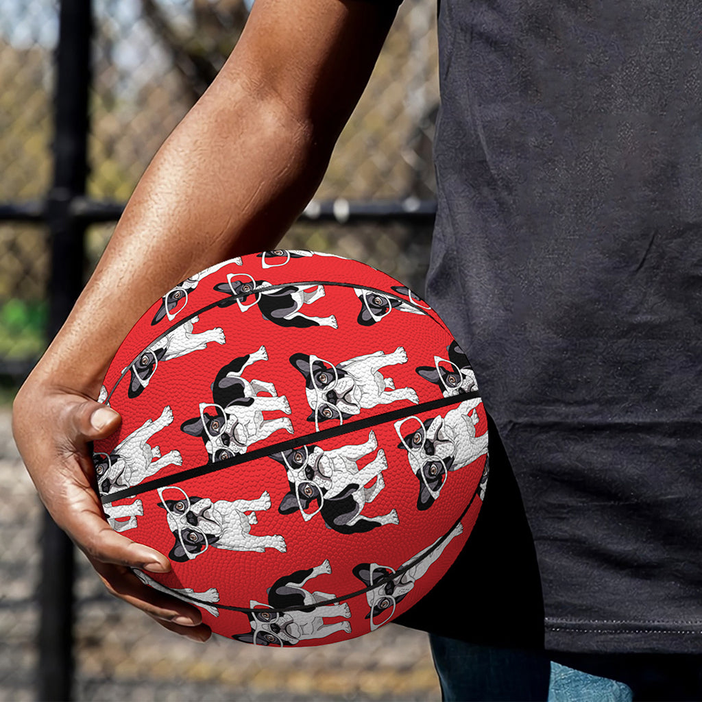 French Bulldog With Glasses Print Basketball