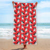 French Bulldog With Glasses Print Beach Towel