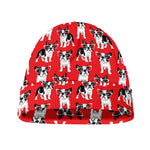 French Bulldog With Glasses Print Beanie