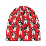French Bulldog With Glasses Print Beanie