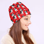 French Bulldog With Glasses Print Beanie