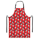 French Bulldog With Glasses Print Bib Apron With Pocket