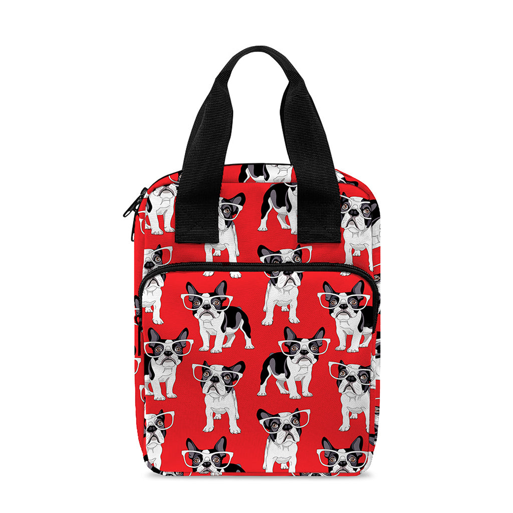French Bulldog With Glasses Print Bible Tote Bag