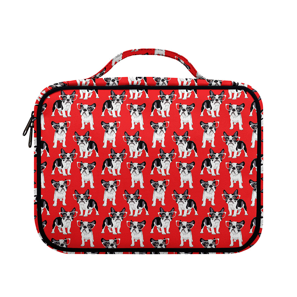French Bulldog With Glasses Print Briefcase Bible Bag