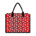 French Bulldog With Glasses Print Canvas Tote Bag