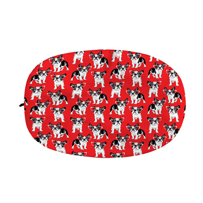 French Bulldog With Glasses Print Car Side Mirror Covers