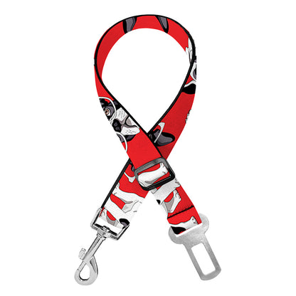 French Bulldog With Glasses Print Dog Seat Belt