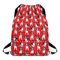 French Bulldog With Glasses Print Drawstring Backpack
