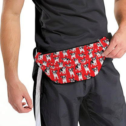 French Bulldog With Glasses Print Fanny Pack