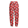 French Bulldog With Glasses Print Fleece Lined Knit Pants