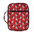French Bulldog With Glasses Print Front Pocket Bible Bag