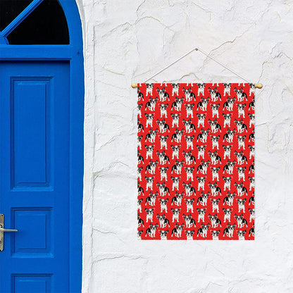 French Bulldog With Glasses Print Garden Flag