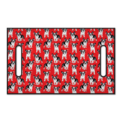 French Bulldog With Glasses Print Golf Cart Seat Cover