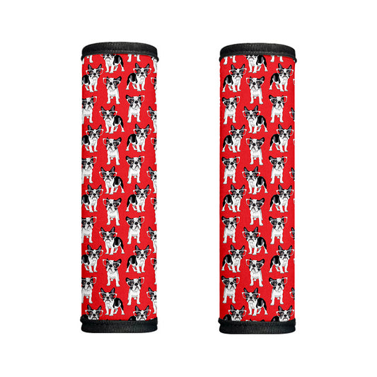 French Bulldog With Glasses Print Handle Covers