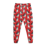 French Bulldog With Glasses Print Jogger Pants