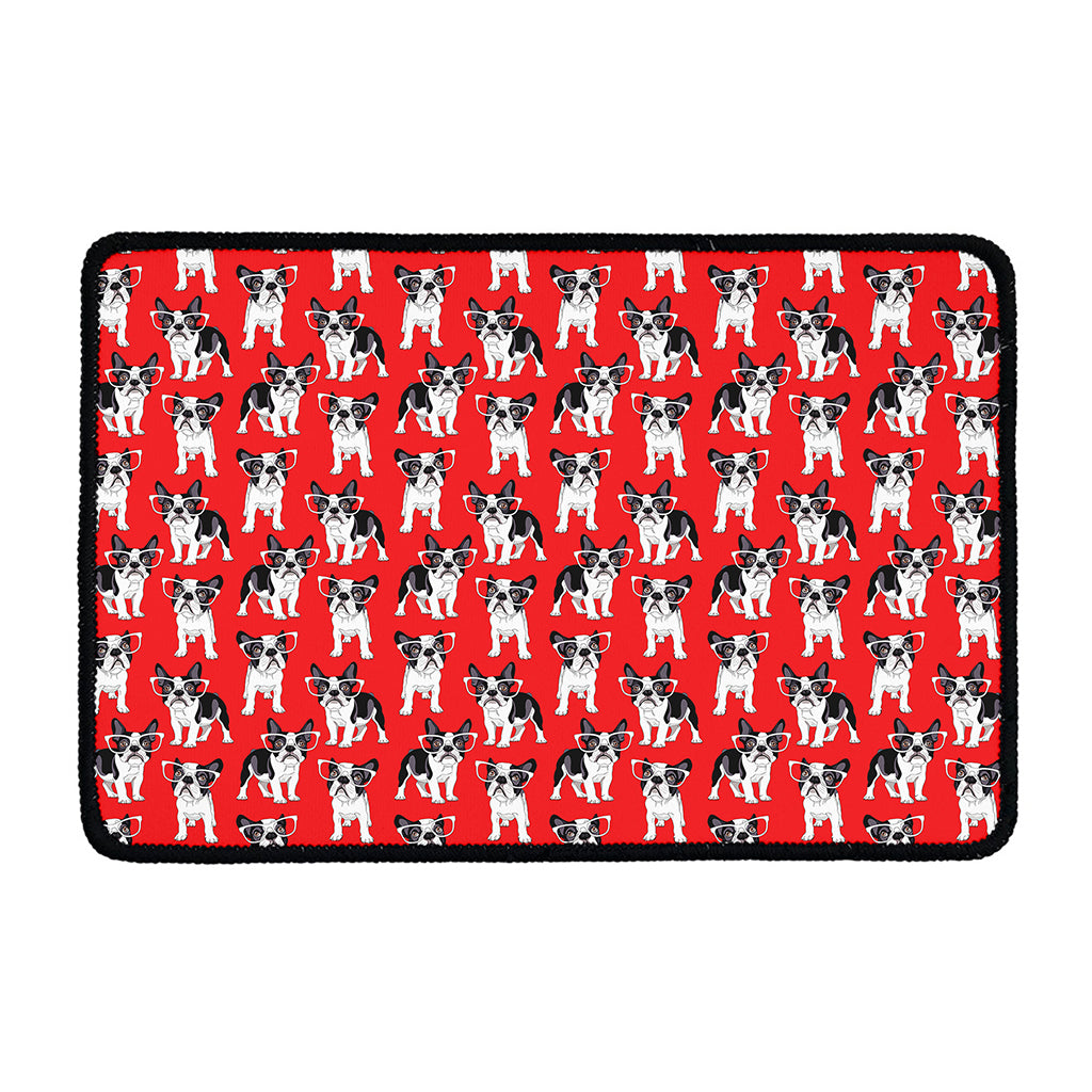 French Bulldog With Glasses Print Kitchen Mat