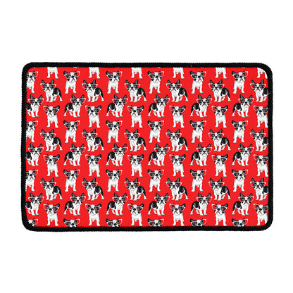 French Bulldog With Glasses Print Kitchen Mat