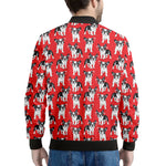 French Bulldog With Glasses Print Men's Bomber Jacket
