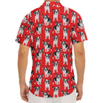 French Bulldog With Glasses Print Men's Deep V-Neck Shirt