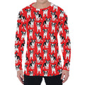 French Bulldog With Glasses Print Men's Long Sleeve T-Shirt